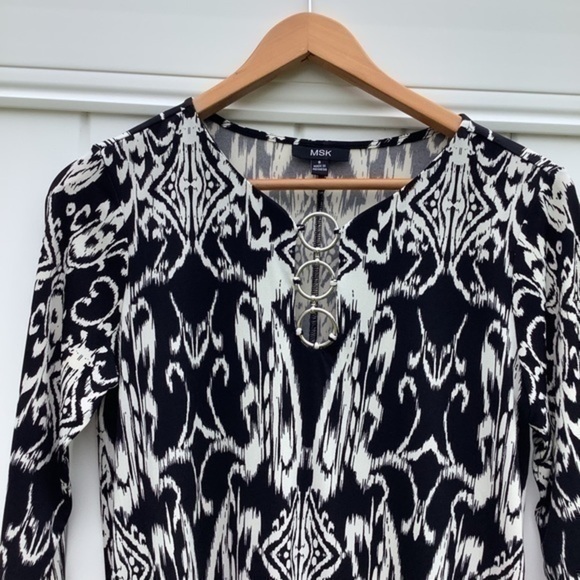 MSK pullover dress black & white - Picture 2 of 7